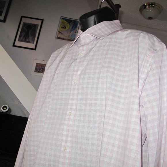 Sized 18.5 - 34/35 - 2XL MensMichael Kors Regular Fit AirSoft Cotton Dress Shirt - Picture 2 of 12